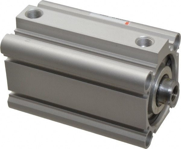 SMC PNEUMATICS NCDQ2B40-50DZ Double Acting Rodless Air Cylinder: 1-1/2" Bore, 1-15/16" Stroke, 145 psi Max, 1/8 NPT Port, Double Clevis Mount Image