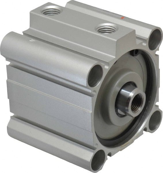 Double Acting Rodless Air Cylinder: 2-1/2" Bore, 1" Stroke, 145 psi Max, 1/4 NPT Port, Double Clevis Mount