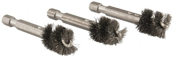 1/2 Inch Inside Diameter, 9/16 Inch Actual Brush Diameter, Steel, Power Fitting and Cleaning Brush