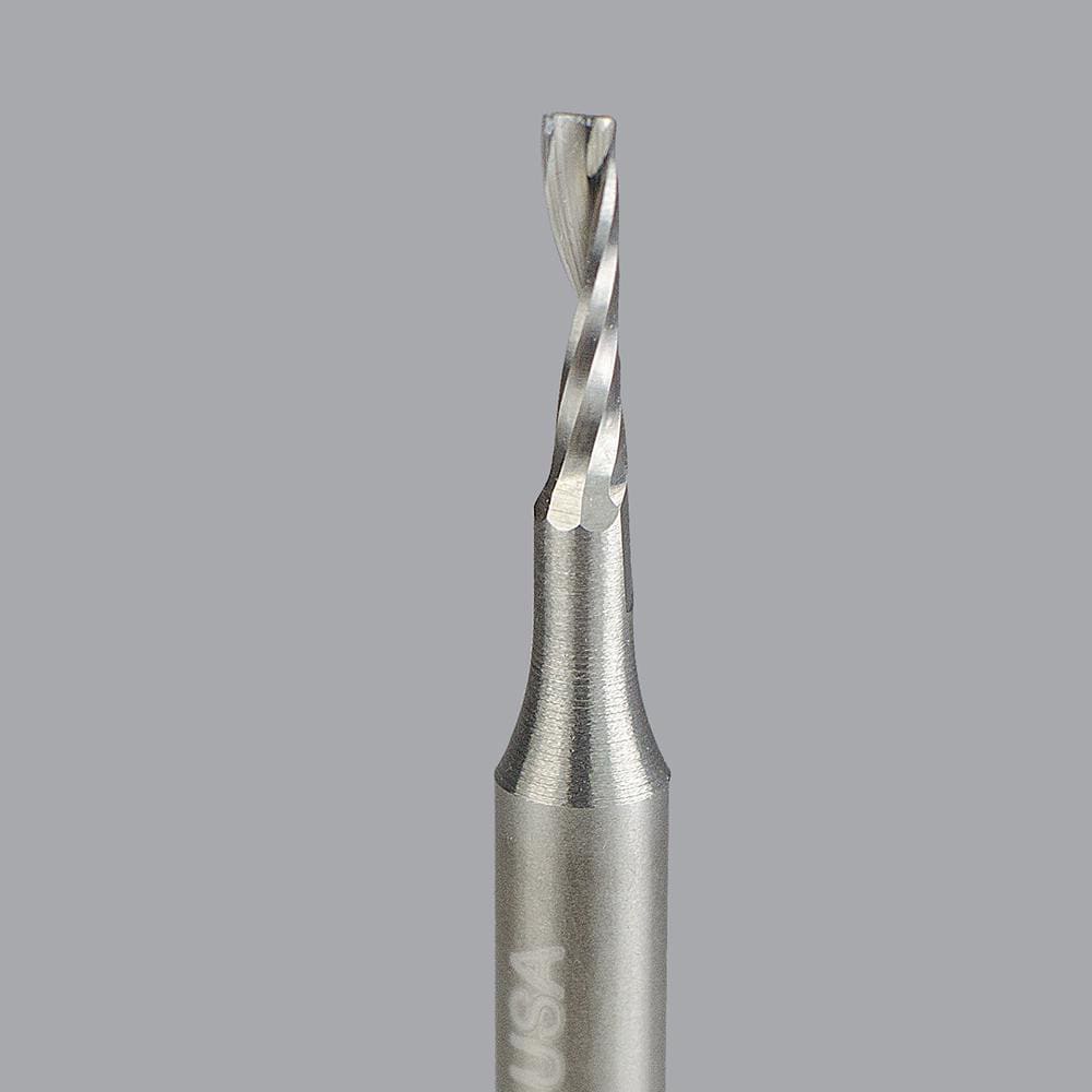 Onsrud 63-751 Spiral Router Bit: 0.0625" Dia, 0.25" LOC, 1/8" Shank Dia, Upcut Image