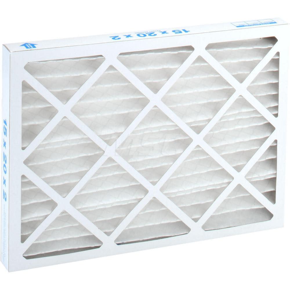 Pleated Air Filter: 15 x 20 x 2", MERV 10, 55% Efficiency, Wire-Backed Pleated
