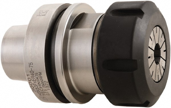 Collet Chuck: 1" Capacity, ER Collet, Taper Shank