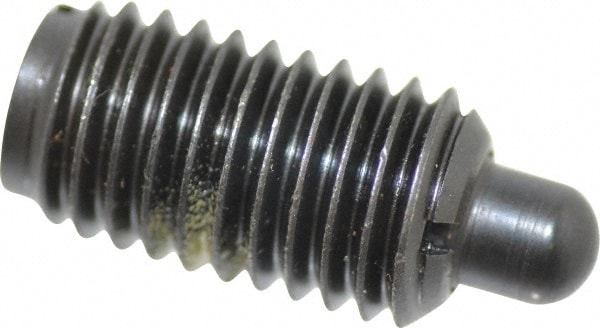 Threaded Spring Plunger: 5/8-11, 1-1/8" Thread Length, 0.31" Dia, 5/16" Projection