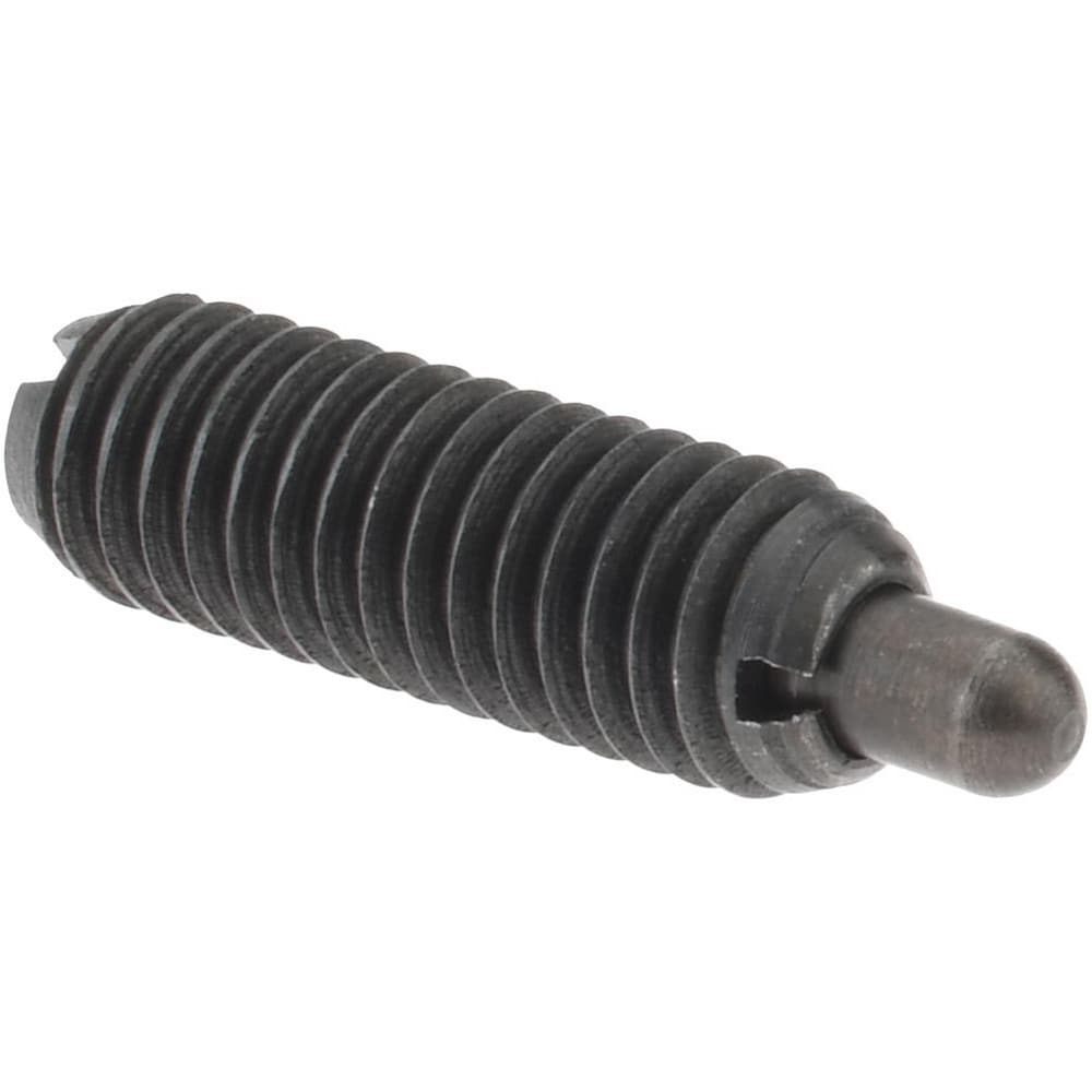 Threaded Spring Plunger: #10-32, 9/16" Thread Length, 0.093" Dia, 1/8" Projection