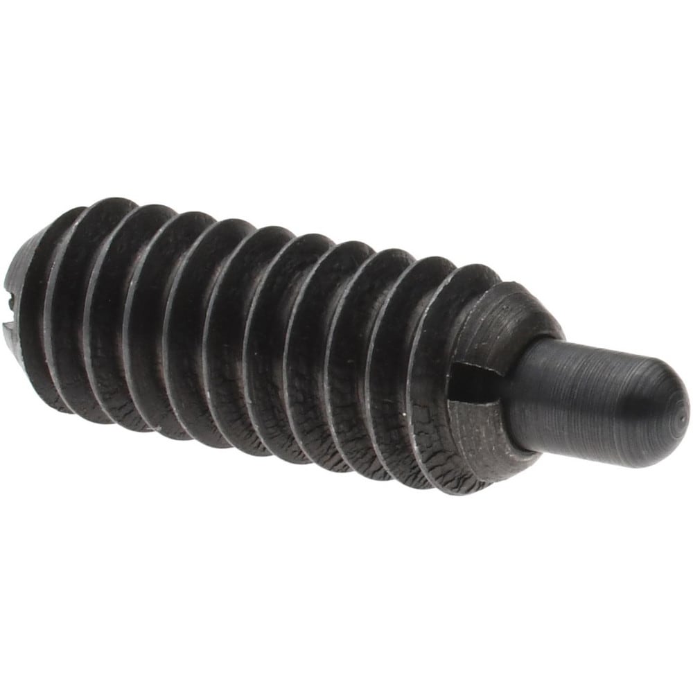 Threaded Spring Plunger: 1/4-20, 5/8" Thread Length, 0.119" Dia, 3/16" Projection