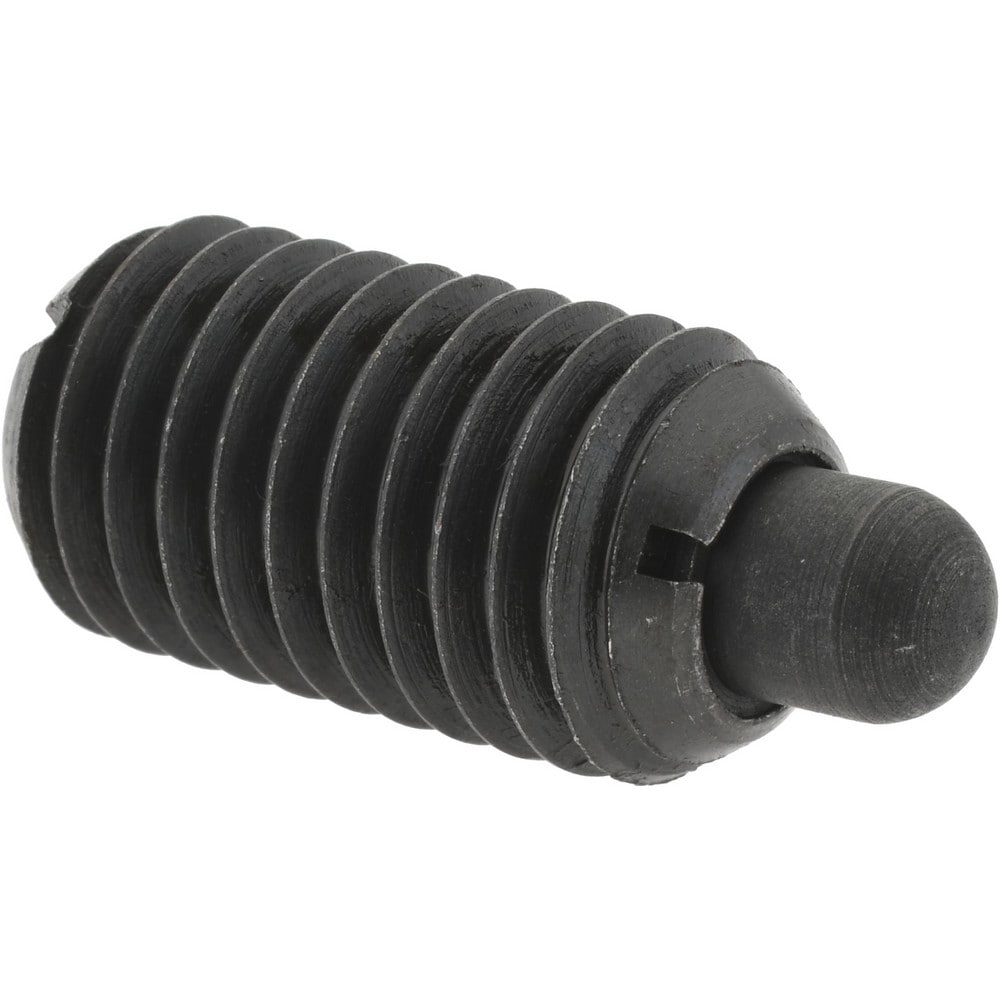 Threaded Spring Plunger: 5/8-11, 1-1/8" Thread Length, 0.31" Dia, 5/16" Projection
