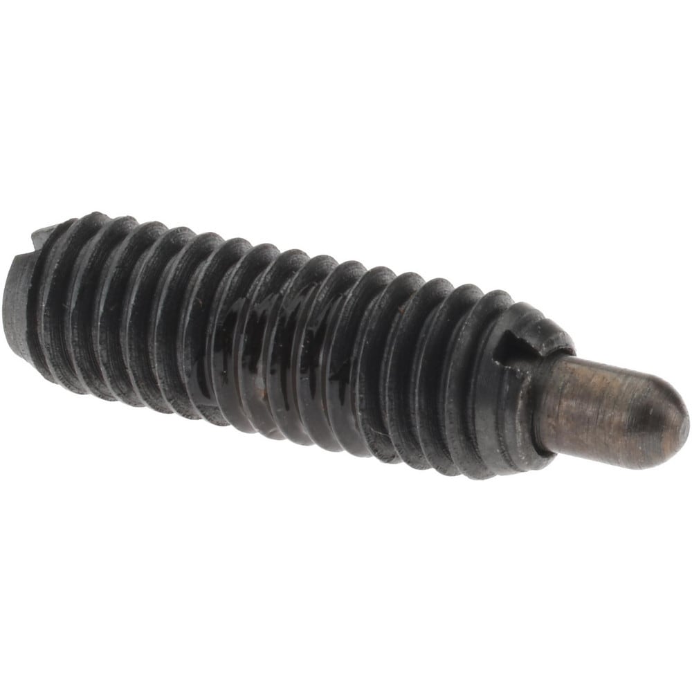 Threaded Spring Plunger: #10-32, 9/16" Thread Length, 0.093" Dia, 1/8" Projection