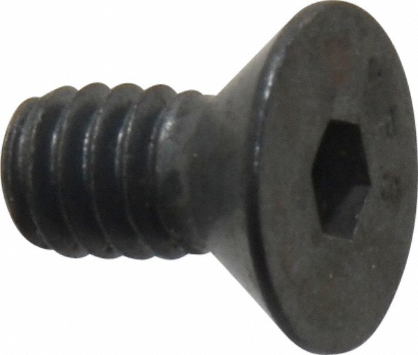 Socket Flat Countersunk Head Cap Screw, 1/4-20 X 1 1/2", Alloy Steel, Black
