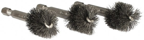 3/4 Inch Inside Diameter, 13/16 Inch Actual Brush Diameter, Steel, Power Fitting and Cleaning Brush