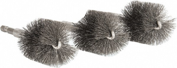 1-1/2 Inch Inside Diameter, 1-3/4 Inch Actual Brush Diameter, Steel, Power Fitting and Cleaning Brush
