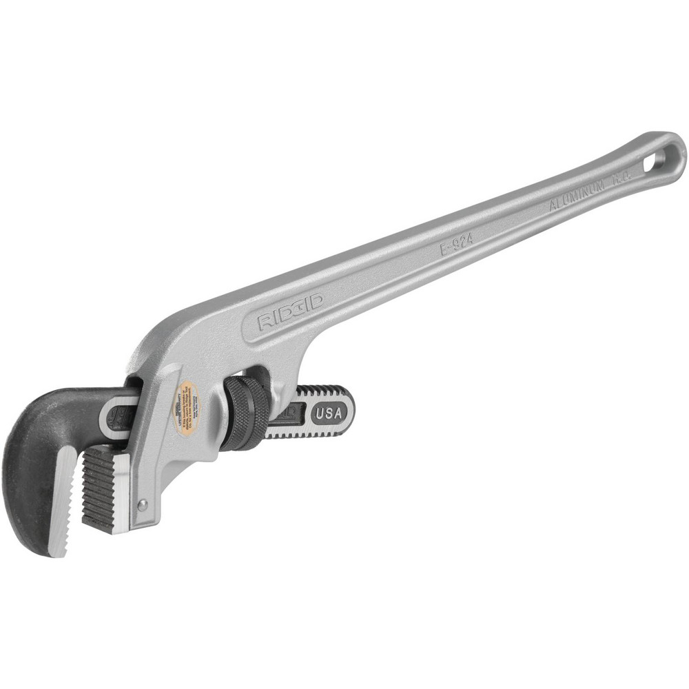 End Pipe Wrench: 3/8 to 3", 24" OAL, Aluminum
