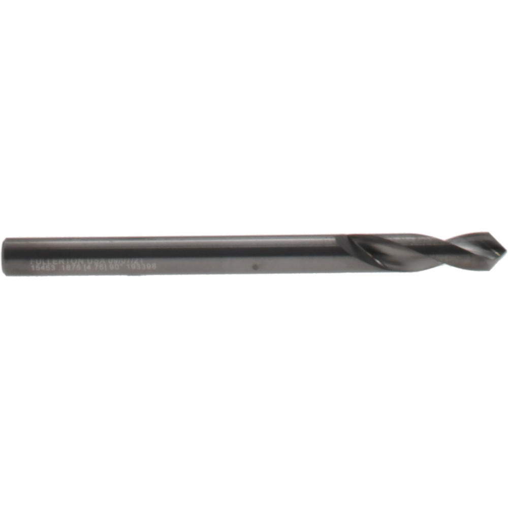 Spotting Drill: 3/16" Dia, 90 ° Point, 2-1/2" OAL, Solid Carbide