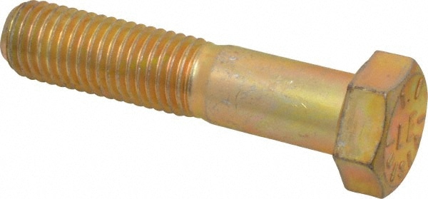 Made in USA Hex Head Cap Screw: 3/4-10 x 3-1/2″, Grade Steel, Zinc  Yellow Dichromate Finish 05661350 MSC Industrial Supply