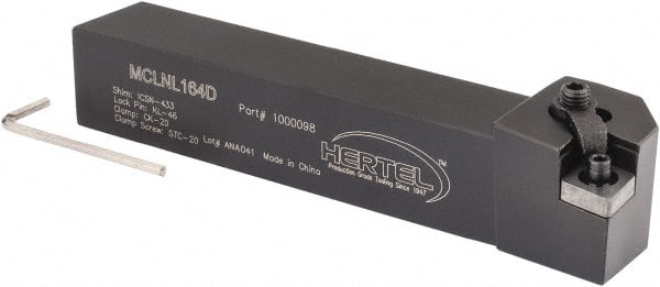 Hertel 1000098 LH MCLN Negative Rake Indexable Turning Toolholder 