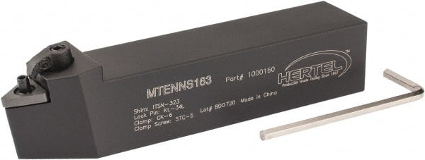 Indexable Turning Toolholder: MTENNS163 1" SHANK, Clamp & Screw