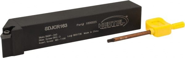 Hertel 1000025 RH SDJC Neutral Rake Indexable Turning Toolholder 