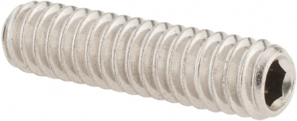 Value Collection R40324143 Set Screw: 1/4-20 x 1", Cup Point, Stainless Steel, Grade 18-8 Image