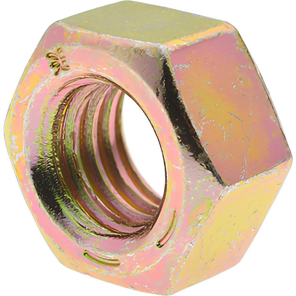 Value Collection Hex Nut 7/1614, Grade 8 Steel, Yellow Zinc