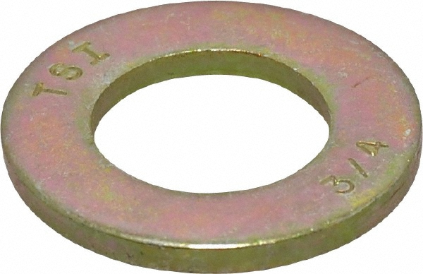 Value Collection AHSW075OY 3/4" Screw SAE Flat Washer: Steel, Zinc Yellow Dichromate Finish Image