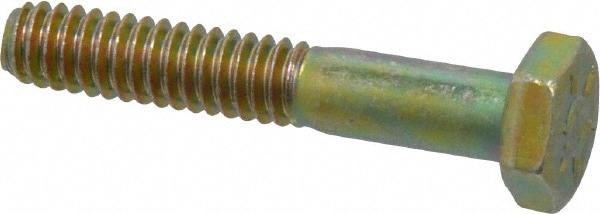 Made in USA Hex Head Cap Screw: 1/4-20 x 1-1/2″, Grade Steel, Zinc  Yellow Dichromate Finish 05725155 MSC Industrial Supply