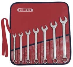 PROTO J1200H-T500 Combination Wrench Set: 7 Pc, 1/2" 11/16" 3/4" 3/8" 5/8" 7/16" & 9/16" Wrench, Inch Image