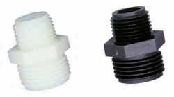 Garden Hose Adapter: Male Hose to Male Pipe, 3/4" MGHT, Nylon - Nylon, Male Hose to Male Pipe Connector