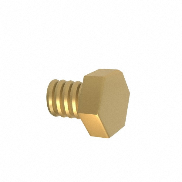 Value Collection 39050 Hex Head Cap Screw: 3/8-16 x 1/2", Grade 8 Steel, Zinc Yellow Dichromate Finish Image