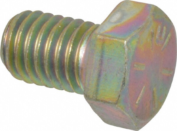 Made in USA 39102 Hex Head Cap Screw: 1/2-13 x 3/4", Grade 8 Steel, Zinc Yellow Dichromate Finish Image