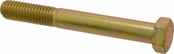 Made in USA Hex Head Cap Screw: 1/2-13 x 4″, Grade Steel, Zinc Yellow  Dichromate Finish 05728407 MSC Industrial Supply