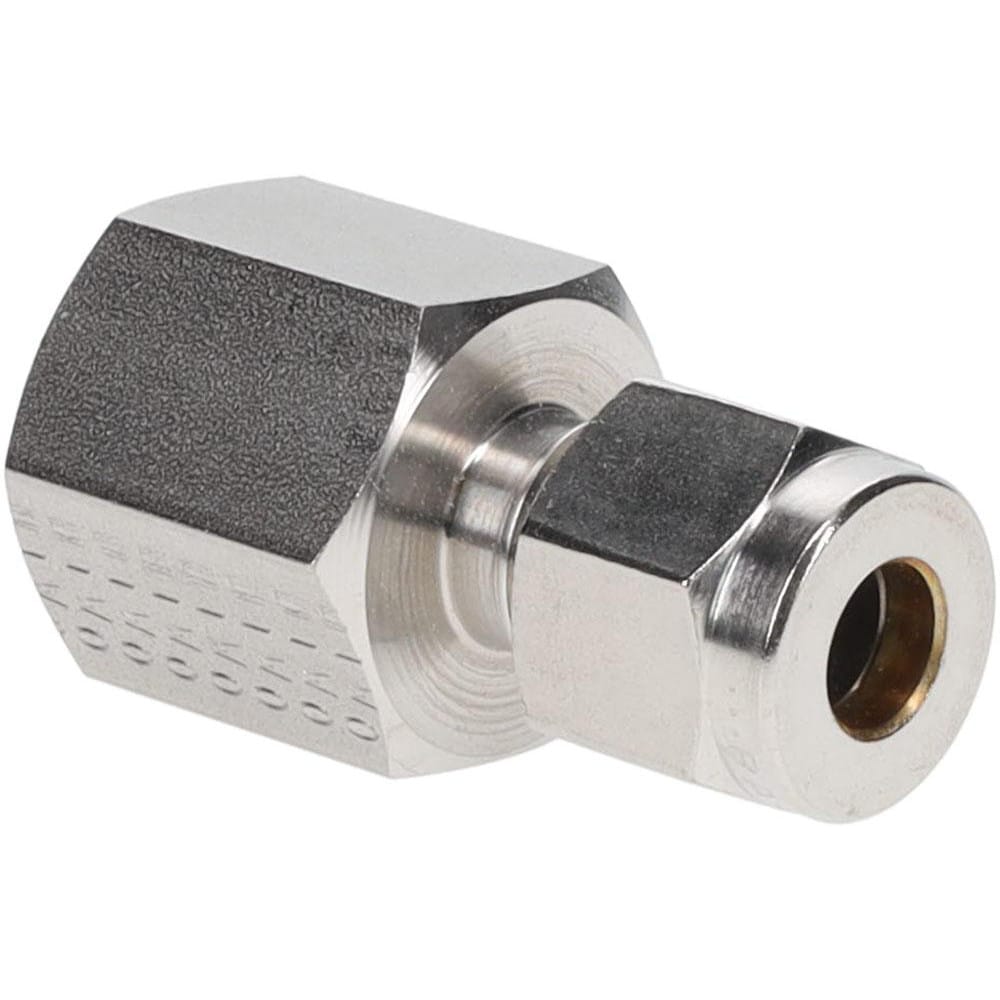Compression Tube Connector: 1/4-18" Thread, Compression x FNPT