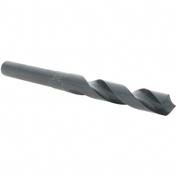 Reduced Shank Drill Bit: 9/16'' Dia, 1/2'' Shank Dia, 118 0, High Speed Steel