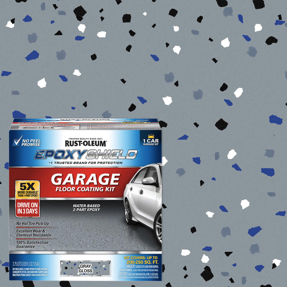 Rust-Oleum - EpoxyShield Garage Floor Coating Kit, Gray, Gloss, 1