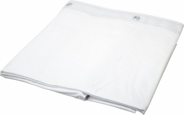 Nylon-Reinforced Vinyl Shower Curtain - 72" High x 72" Wide, Antibacterial