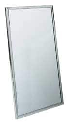 Bradley 781-018300 18 Inch Wide x 30 Inch High, Theft Resistant Rectangular Glass Washroom Mirror 