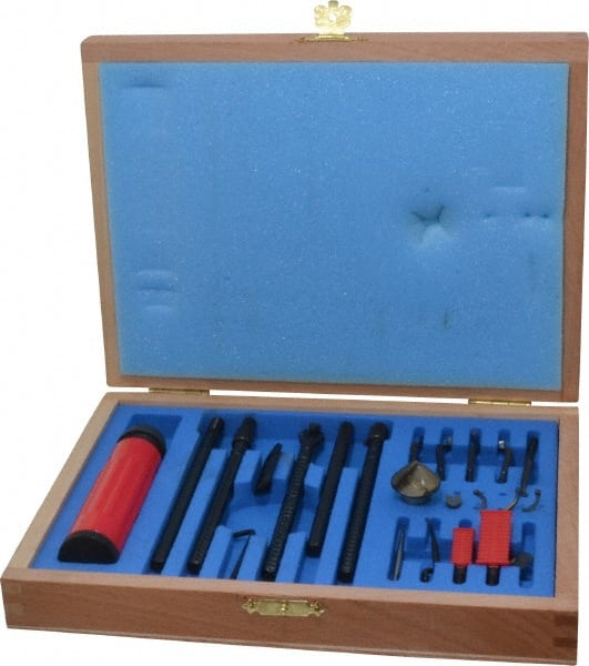 Hand Deburring Tool Set: 21 Pc, Solid Carbide & High Speed Steel