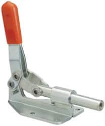 Lapeer PHL-300 Standard Straight Line Action Clamp: 300 lb Load Capacity, 1.25" Plunger Travel, Flanged Base, Carbon Steel 