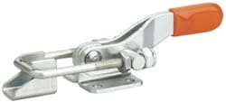 Pull-Action Latch Clamp: Horizontal, 360 lb, U-Hook, Flanged Base