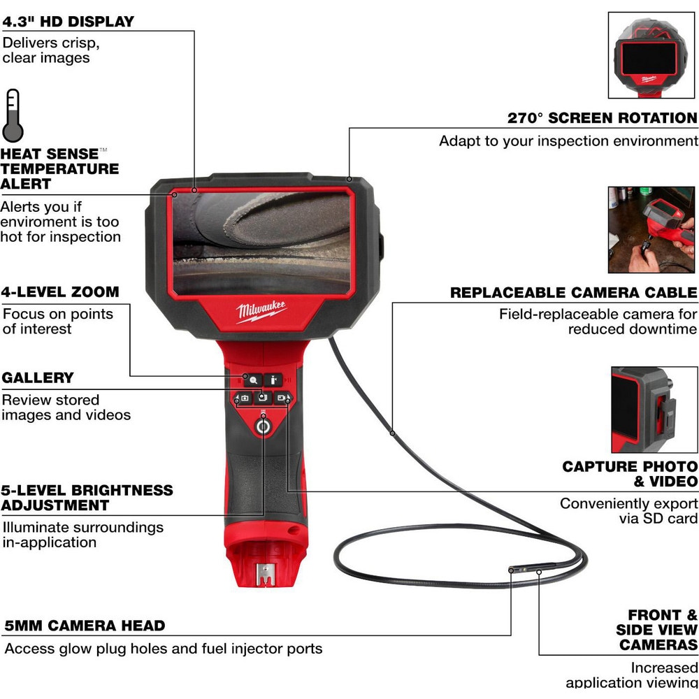 Milwaukee Tool - Borescopes & Borescope Kits; Borescope Type ...