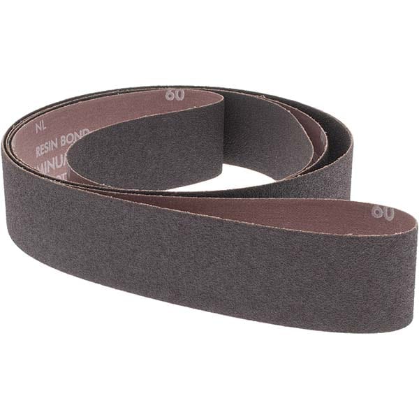 Abrasive Belt: 2" Wide, 132" OAL, 60 Grit, Aluminum Oxide