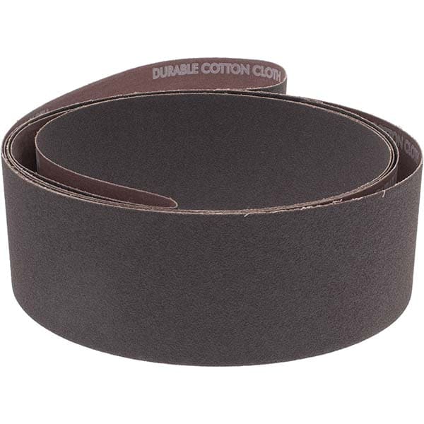 Abrasive Belt: 3" Wide, 132" OAL, 80 Grit, Aluminum Oxide