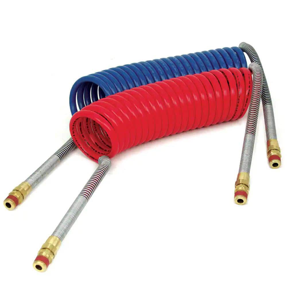 Coiled & Self Storing Hose: 3/8" ID, 15' Long, Parker NTA