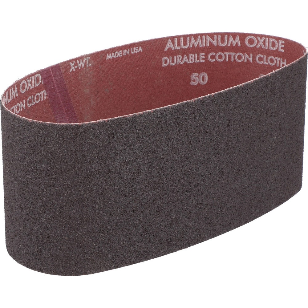 Abrasive Belt: 4" Wide, 24" Long, 50 Grit, Aluminum Oxide