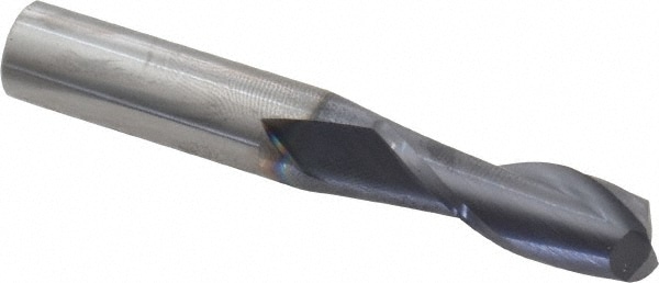 SGS 30453 Square End Mill: 23/64 Dia, 1 LOC, 3/8 Shank Dia, 2-1/2 OAL, 2 Flutes, Solid Carbide Image