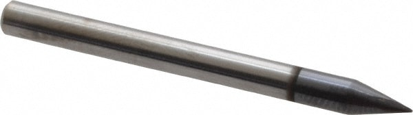 SGS 30811 Square End Mill: 1/64 Dia, 1/32 LOC, 1/8 Shank Dia, 1-1/2 OAL, 3 Flutes, Solid Carbide Image