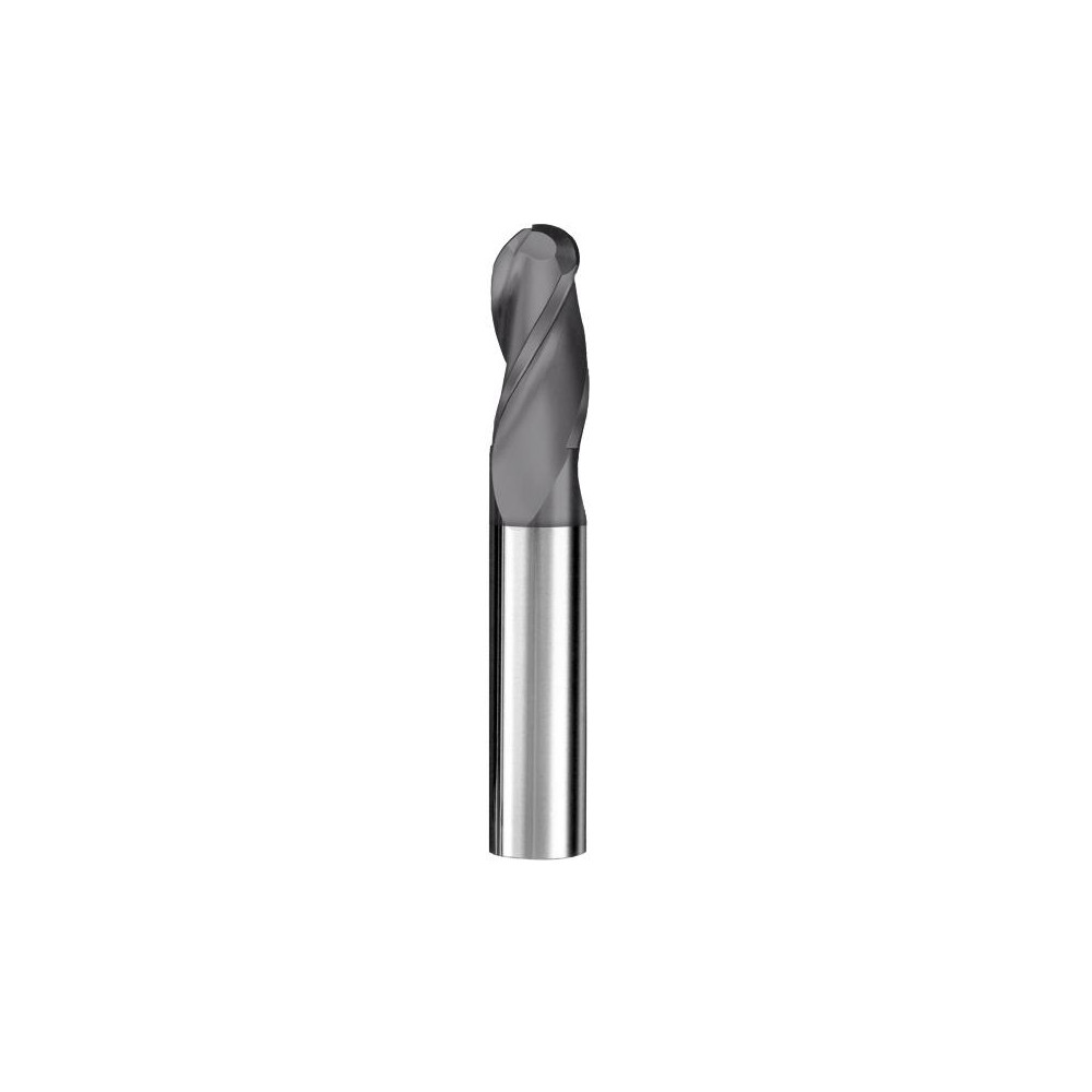 Ball End Mill: 0.0313" Dia, 0.0781" LOC, 3 Flute, Solid Carbide