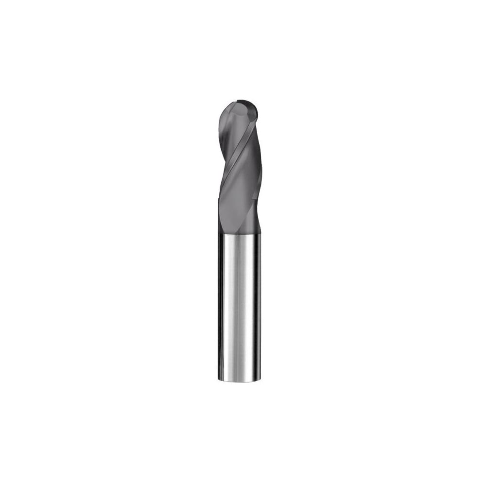 Ball End Mill: 0.0781" Dia, 0.1875" LOC, 3 Flute, Solid Carbide