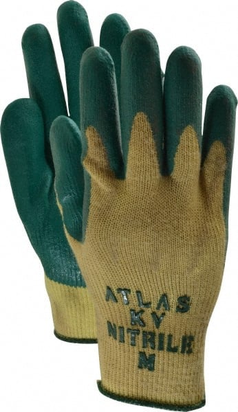Cut-Resistant Gloves: Size M, ANSI Cut A3, Nitrile, Kevlar
