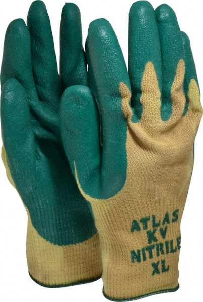 Cut-Resistant Gloves: Size XL, ANSI Cut 3, Nitrile, Kevlar
