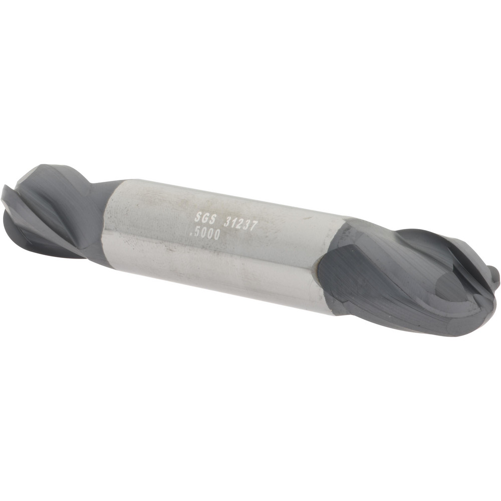 SGS 31237 Ball End Mill: 0.5" Dia, 0.625" LOC, 4 Flute, Solid Carbide Image