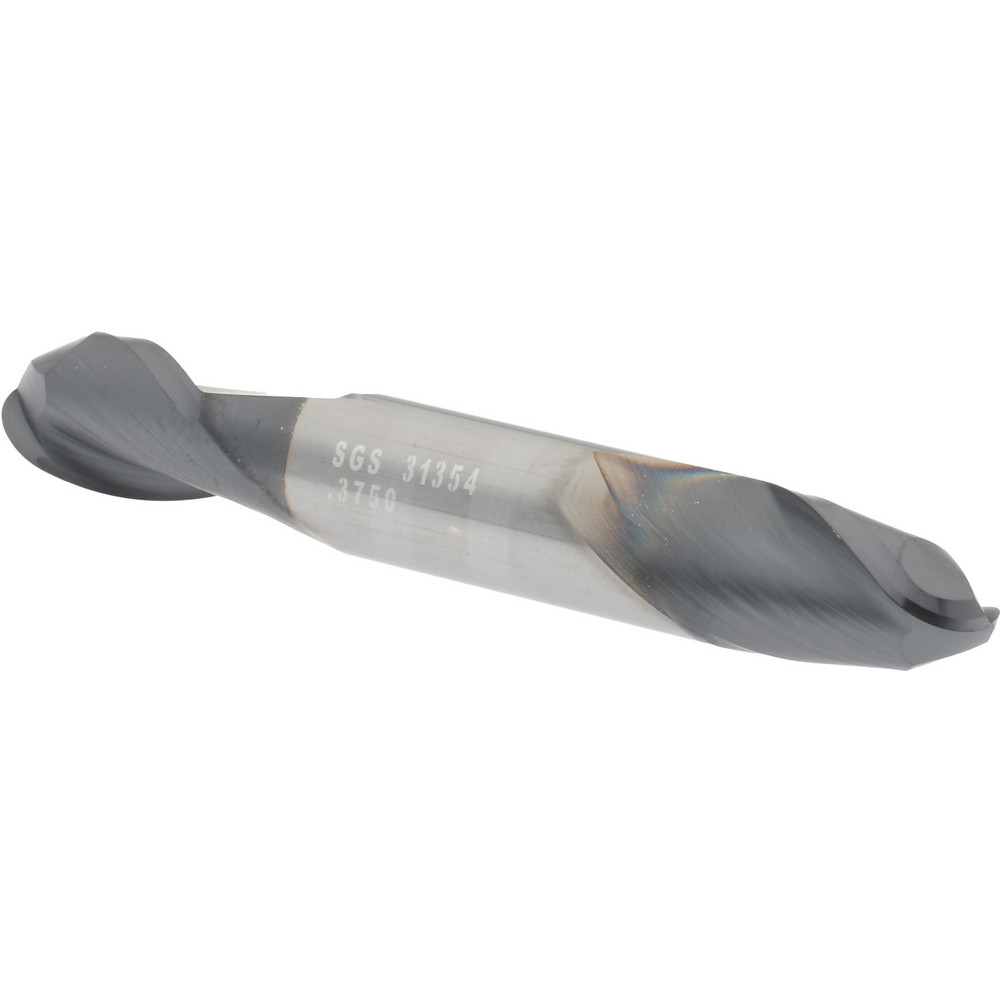 SGS 31354 Ball End Mill: 0.375" Dia, 0.5625" LOC, 2 Flute, Solid Carbide Image